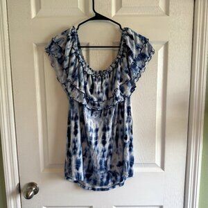 Lauren Ralph Lauren Tie Dye Off The Shoulder Top